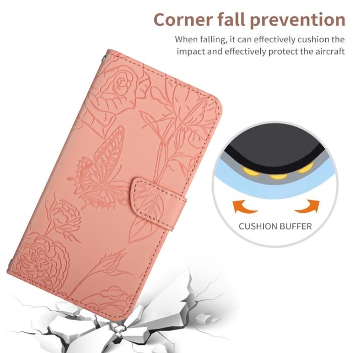 Bild 6,  Motorola Moto G22 Fodral Fjäril/Pion präglad Ljus Rosa - Teknikhallen.se