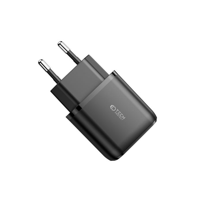 Bild 3, Tech-Protect Tech-Protect 20W Väggladdare PD QC USB-C / USB-A Svart - Teknikhallen.se