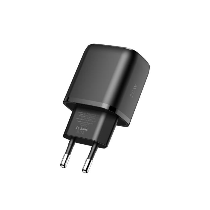 Bild 4, Tech-Protect Tech-Protect 20W Väggladdare PD QC USB-C / USB-A Svart - Teknikhallen.se