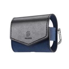 DUX DUCIS DUX DUCIS AirPods 3 Fodral PU-L&auml;der Med Krok Svart/Bl&aring; - Teknikhallen.se