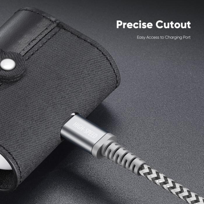 Bild 6, DUX DUCIS DUX DUCIS AirPods 3 Fodral PU-Läder Med Krok Svart - Teknikhallen.se