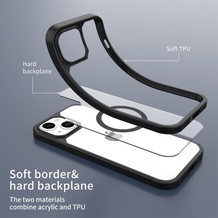 Bild 6, LEEU DESIGN LEEU DESIGN iPhone 15 Plus Skal MagSafe Hybrid Svart - Teknikhallen.se