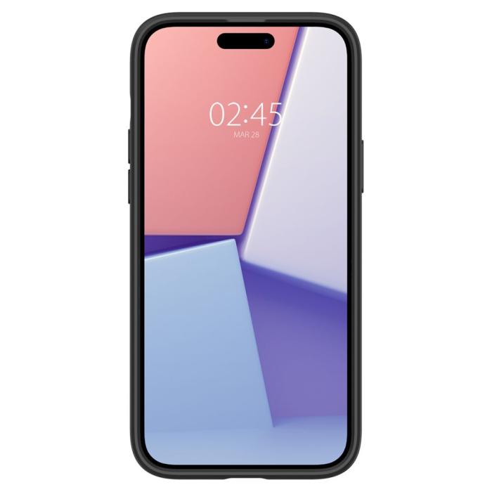 Bild 3, Spigen Spigen iPhone 15 Skal Ultra Hybrid Frostad Svart - Teknikhallen.se