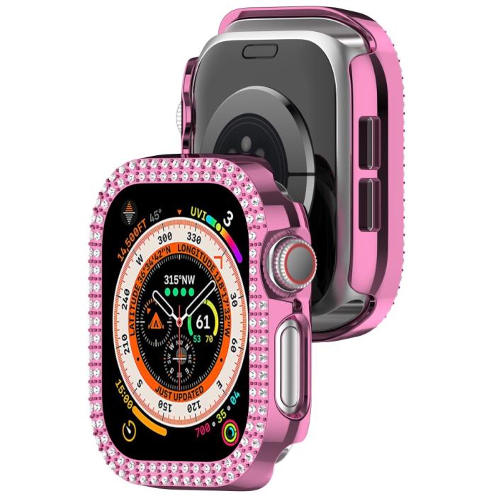 Bild 6,  Apple Watch 10 46 mm Skal Rhinestone Rosa - Teknikhallen.se