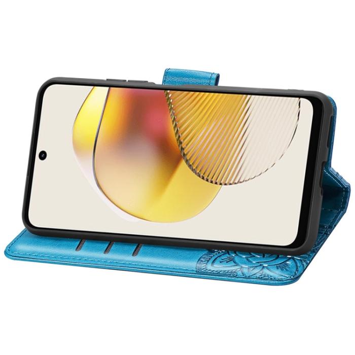 Bild 4,  Motorola Moto G73 5G Fodral Butterfly Blå - Teknikhallen.se
