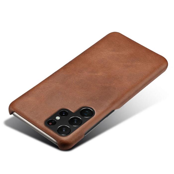 Bild 3,  Samsung Galaxy S23 Ultra Skal Läder Belagt Brun - Teknikhallen.se