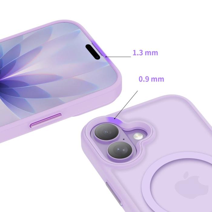 Bild 4, Tech-Protect Tech-Protect iPhone 17 Skal MagSafe MagMat Lavender - Teknikhallen.se