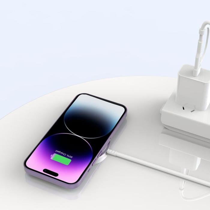 Bild 5, Tech-Protect Tech-Protect 15W MagSafe Trådlös Qi Laddare Vit - Teknikhallen.se