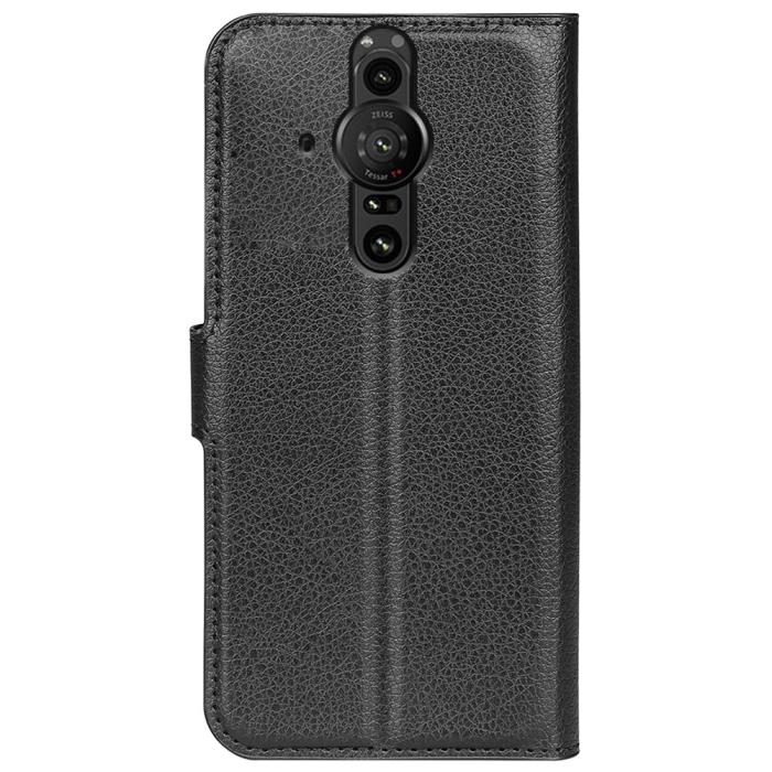 Bild 3,  Sony Xperia Pro-I Fodral Litchi Textur Svart - Teknikhallen.se