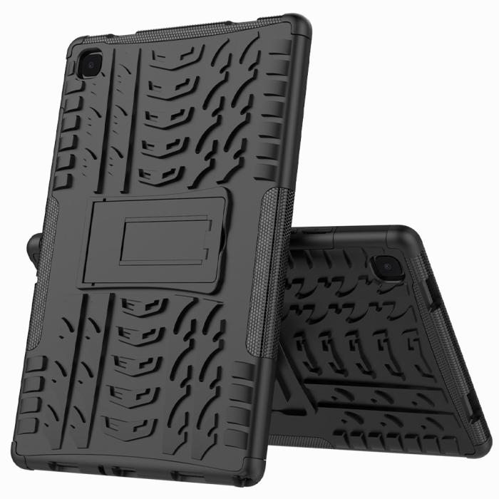Bild 2,  Samsung Galaxy Tab A7 10.4 Skal Rugged Kickstand Armor Svart - Teknikhallen.se