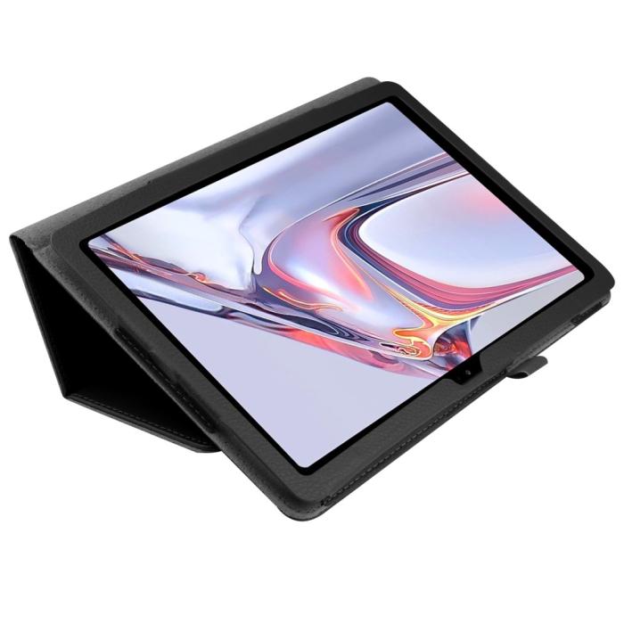 Bild 4,  Samsung Galaxy Tab A7 10.4 Fodral Litchi Läder Svart - Teknikhallen.se