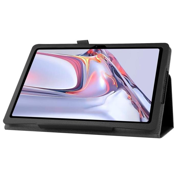 Bild 5,  Samsung Galaxy Tab A7 10.4 Fodral Litchi Läder Svart - Teknikhallen.se