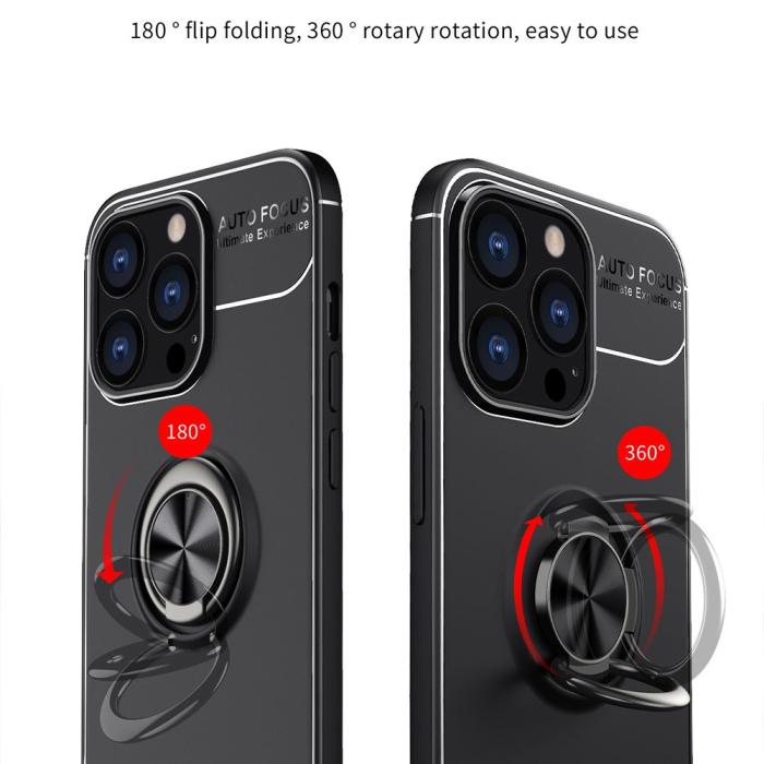 Bild 3,  iPhone 13 Pro - Ring Skal - Svart/Blå - Teknikhallen.se