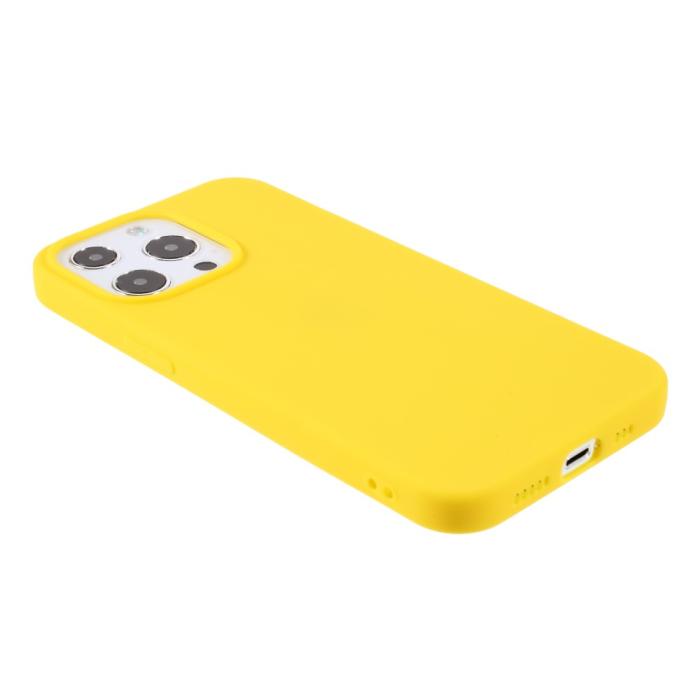 Bild 4,  iPhone 13 Pro - Matt TPU Skal - Gul - Teknikhallen.se
