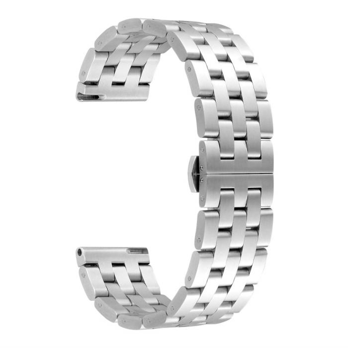 Bild 2,  Lyxigt Metallarmband I Rostfritt Stål - Silver (22mm) - Teknikhallen.se