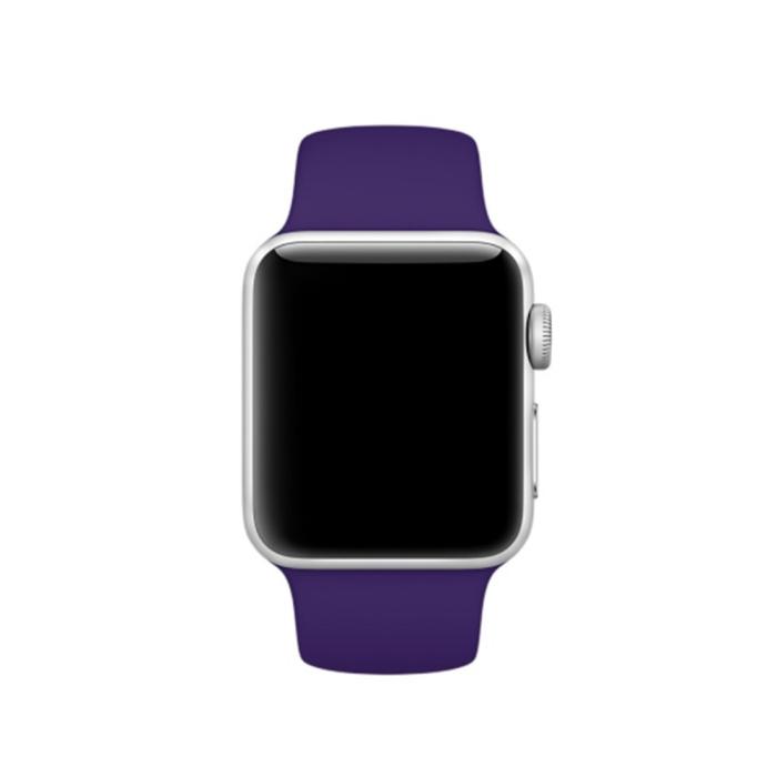 Bild 2,  Silikon Armband Apple Watch 42/44/45/46/49 mm Lila (M/L) - Teknikhallen.se