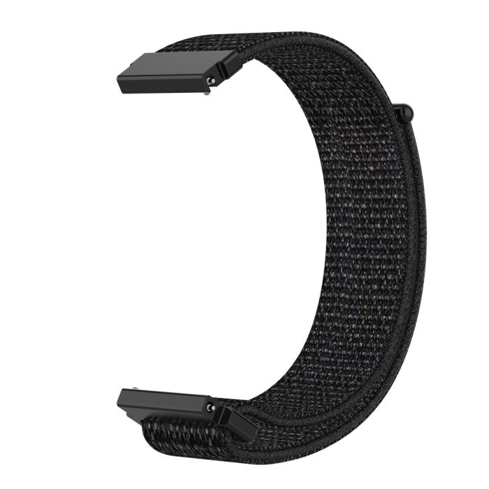 Bild 2,  Nylon Armband Med Kardborreband Fäste - Svart (22mm) - Teknikhallen.se