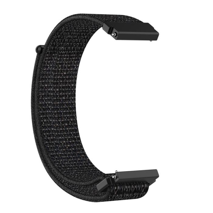 Bild 3,  Nylon Armband Med Kardborreband Fäste - Svart (22mm) - Teknikhallen.se