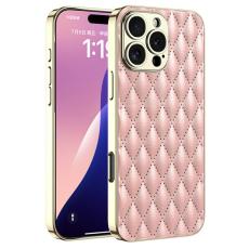 GKK GKK iPhone 16 Pro Max Skal Diamond Hybrid L&auml;der Rosa - Teknikhallen.se