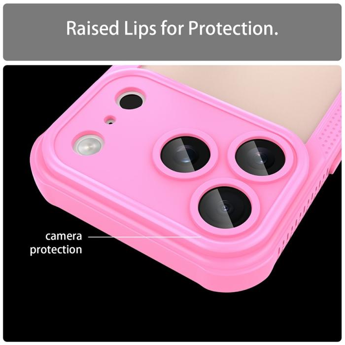 Bild 6,  iPhone 18 Pro / 17 Pro Skal Hybrid Frostat Transparent Rosa - Teknikhallen.se