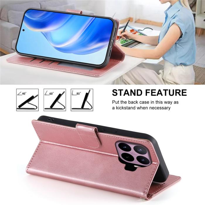 Bild 3,  Xiaomi 17T Pro Fodral Läder Roséguld - Teknikhallen.se