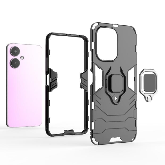 Bild 2,  Xiaomi Redmi 13C 4G Skal Armor Hybrid Kickstand Blå - Teknikhallen.se