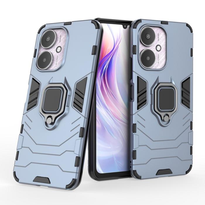 Bild 4,  Xiaomi Redmi 13C 4G Skal Armor Hybrid Kickstand Blå - Teknikhallen.se