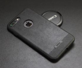  Mikki iPhone 7/8/SE (2020/2022) L&auml;der Skal - Svart - Teknikhallen.se