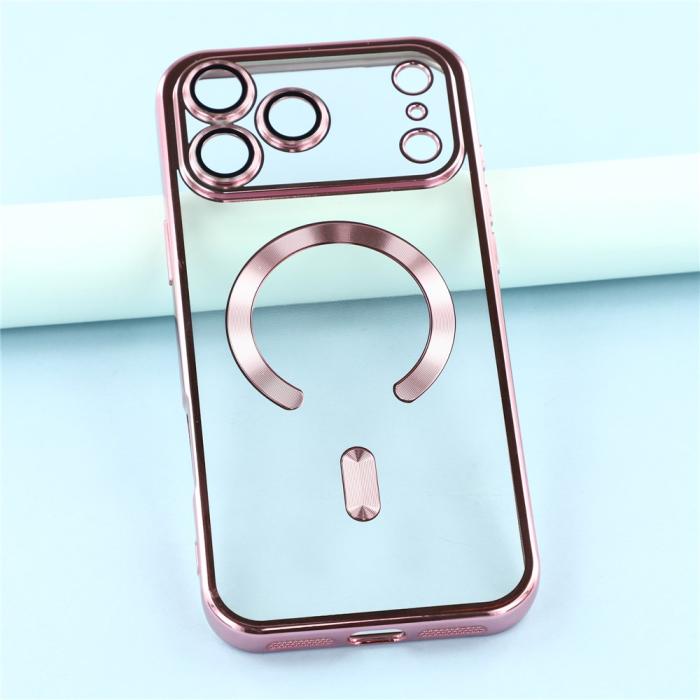 Bild 6,  iPhone 17 Pro Skal MagSafe Electroplated TPU Rosa - Teknikhallen.se
