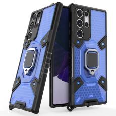  Samsung Galaxy S22 Ultra Skal Hybrid Armor Ring Bl&aring; - Teknikhallen.se