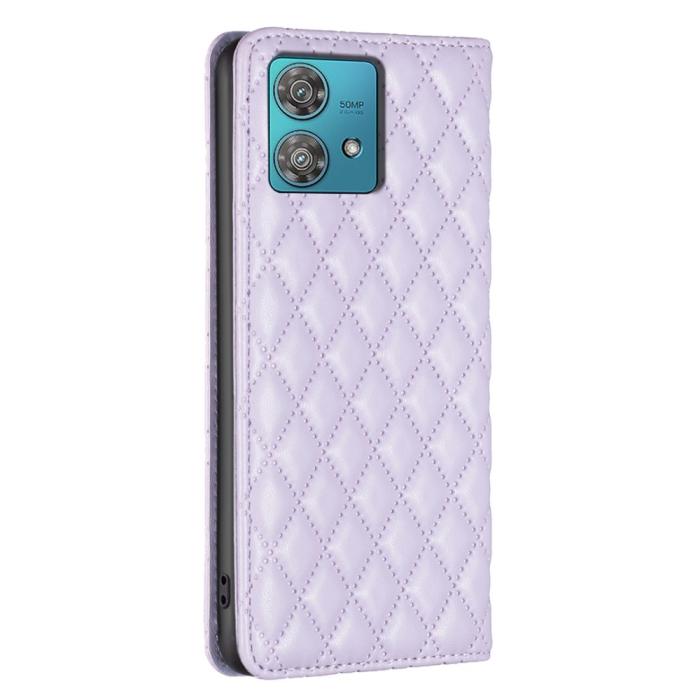 Bild 6,  Motorola Edge 40 Neo 5G Fodral Diamond Flip Lila - Teknikhallen.se