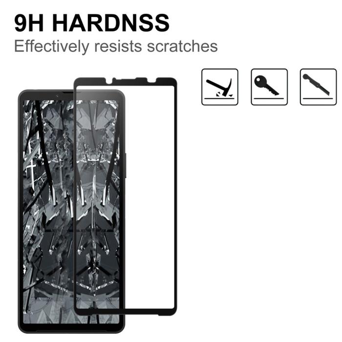 Bild 3,  Sony Xperia 10 VII Skärmskydd Heltäckande Härdat Glas - Teknikhallen.se