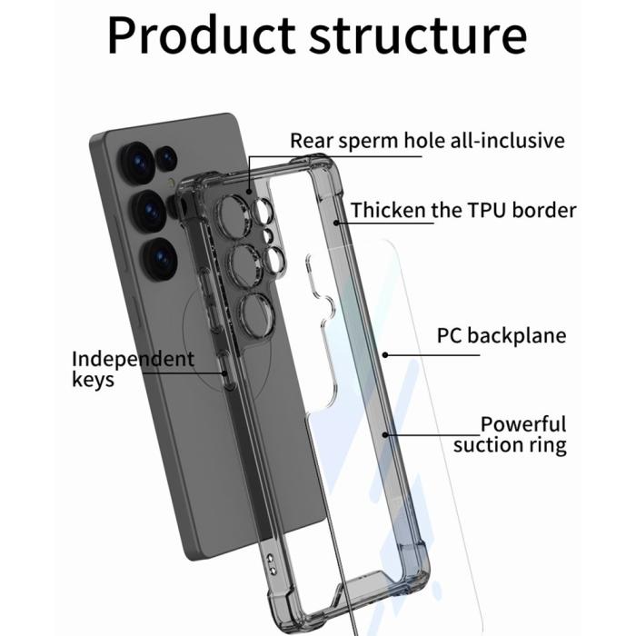 Bild 2, GKK GKK Samsung Galaxy S25 Ultra Skal Shockproof Tonad Svart - Teknikhallen.se