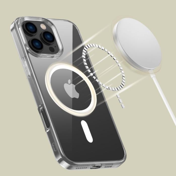 Bild 5, Tech-Protect Tech-Protect iPhone 16 Pro Max Skal MagSafe FlexAir Hybrid Transparent - Teknikhallen.se