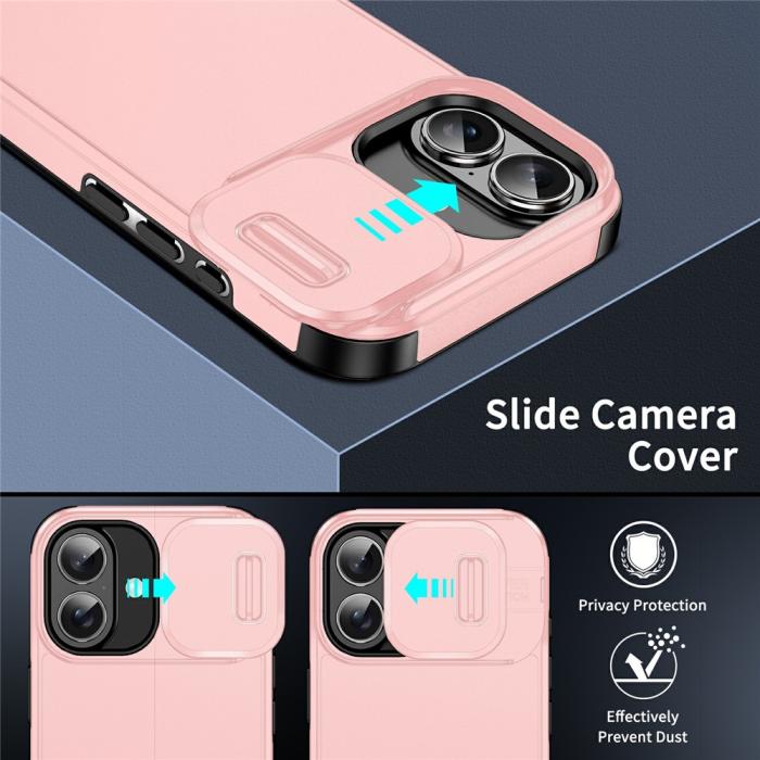 Bild 3,  iPhone 17 Skal Hybrid Armor CamCover Rosa - Teknikhallen.se