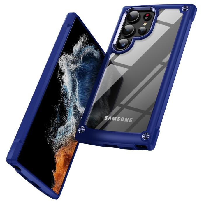 Bild 2,  Galaxy S24 Ultra Skal Shockproof Hybrid Armor Blå - Teknikhallen.se