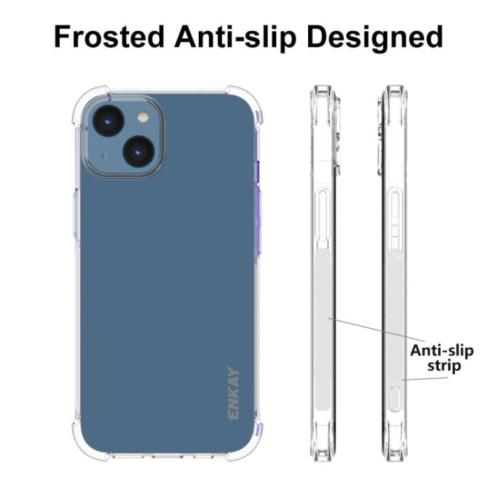 Bild 2, ENKAY ENKAY iPhone 14 Skal Shockproof TPU Transparent - Teknikhallen.se