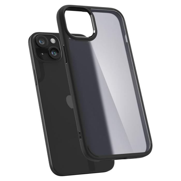 Bild 6, Spigen Spigen iPhone 15 Skal Ultra Hybrid Frostad Svart - Teknikhallen.se