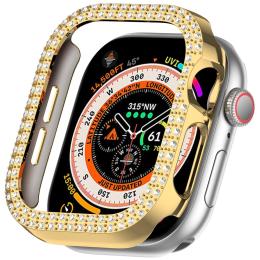  Apple Watch 10 46 mm Skal Rhinestone Guld - Teknikhallen.se