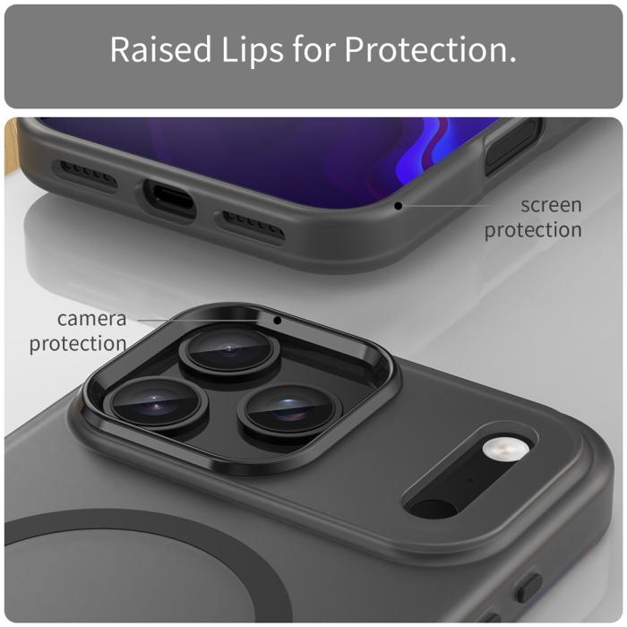 Bild 6,  iPhone 17 Pro Max Skal MagSafe Hybrid Svart - Teknikhallen.se