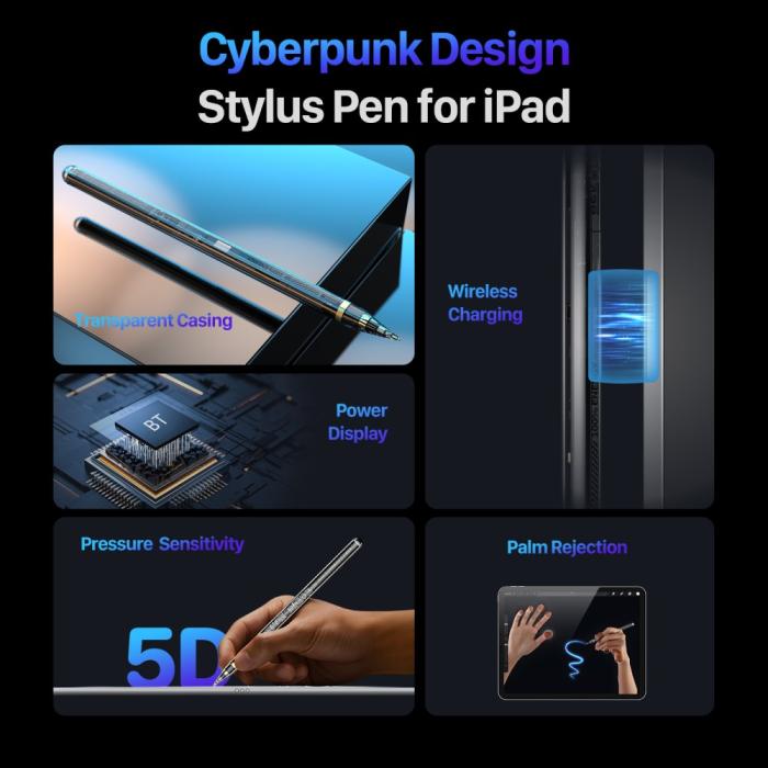 Bild 3, DUX DUCIS DUX DUCIS Digital Active iPad Stylus Touchpenna (Magnetisk Laddning) - Teknikhallen.se