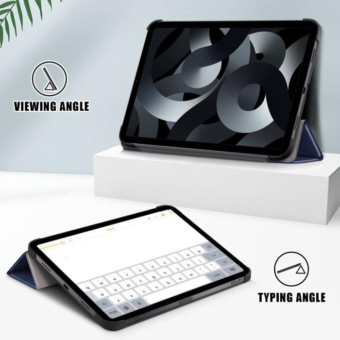 Bild 4,  iPad 11 2025 / 10.9 2022 Fodral Tri-Fold Mörk Blå - Teknikhallen.se