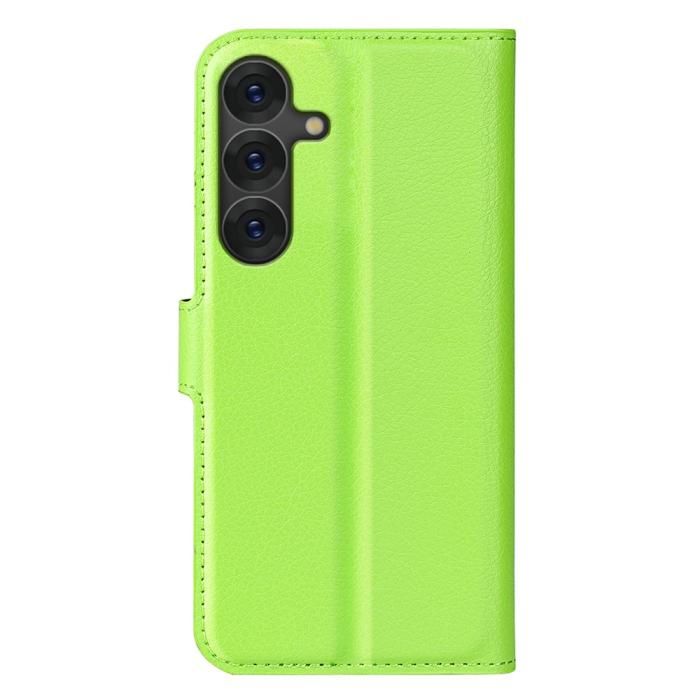 Bild 6,  Samsung Galaxy S25 Plus Fodral Litchi Läder Grön - Teknikhallen.se