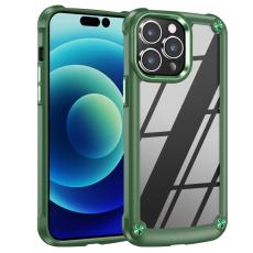  iPhone 15 Pro Max Skal Shockproof Hybrid Armor Gr&ouml;n - Teknikhallen.se