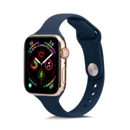  Silikon Armband Apple Watch 42/44/45/49 mm Mörk Blå - Teknikhallen.se