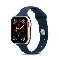  Silikon Armband Apple Watch 42/44/45/46/49 mm M&ouml;rk Bl&aring; - Teknikhallen.se