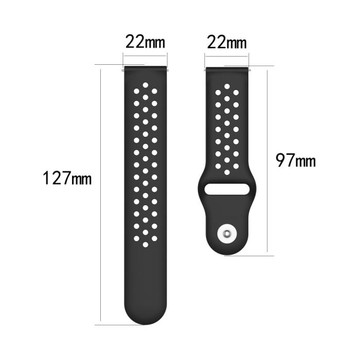 Bild 5,  Ihåligt Silikon Träningsarmband - Svart (22mm) - Teknikhallen.se