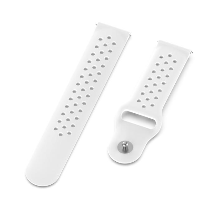 Bild 2,  Ihåligt Silikon Träningsarmband - Vit (22mm) - Teknikhallen.se