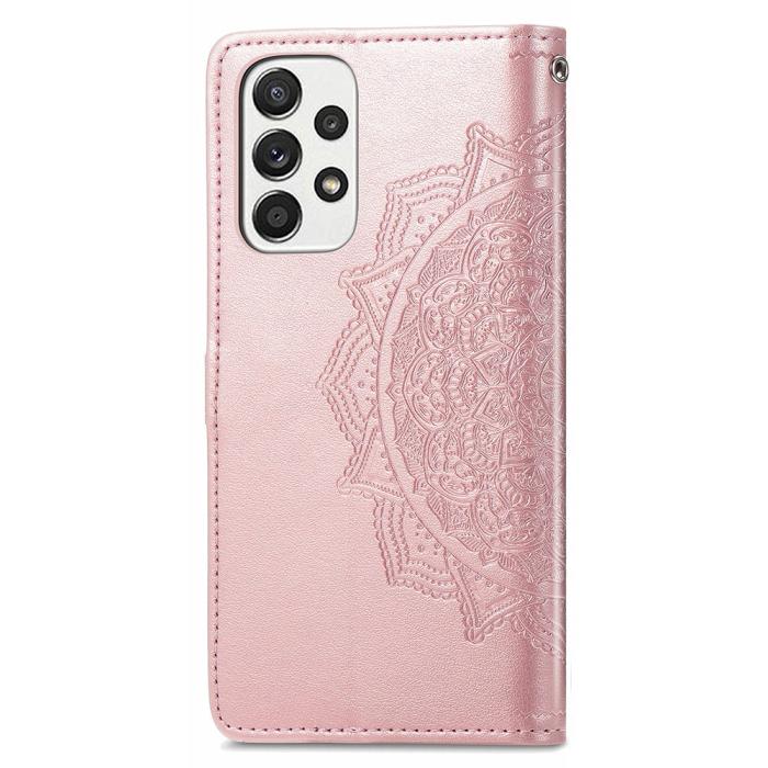 Bild 3,  Samsung Galaxy A53 5G Fodral Mandala Läder Roséguld - Teknikhallen.se