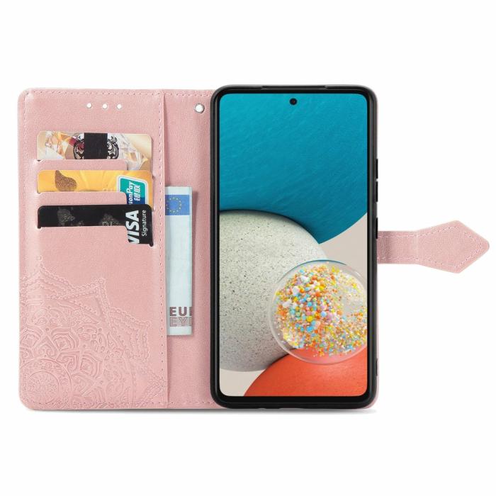 Bild 4,  Samsung Galaxy A53 5G Fodral Mandala Läder Roséguld - Teknikhallen.se